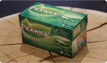 pickwick english blend history packaging new logo